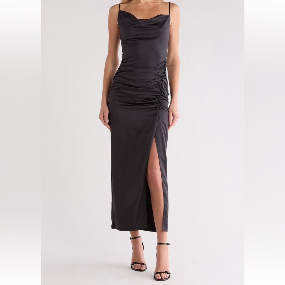 Maje Rinoir ruched maxi dress